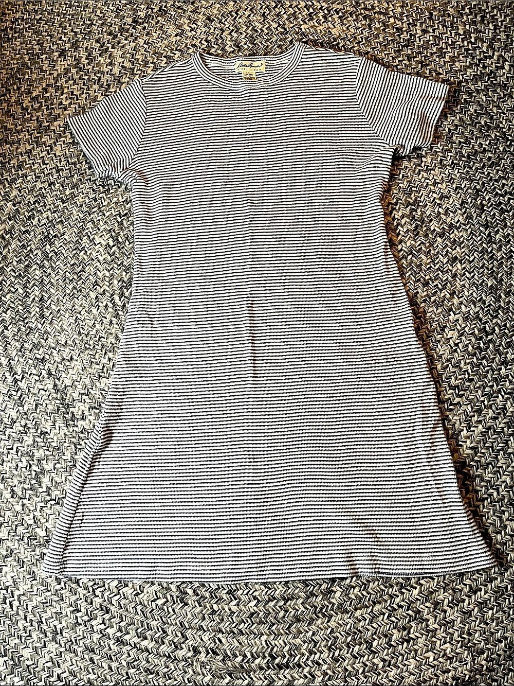Eddie Bauer Striped Mini Dress in Blue & White Stripes